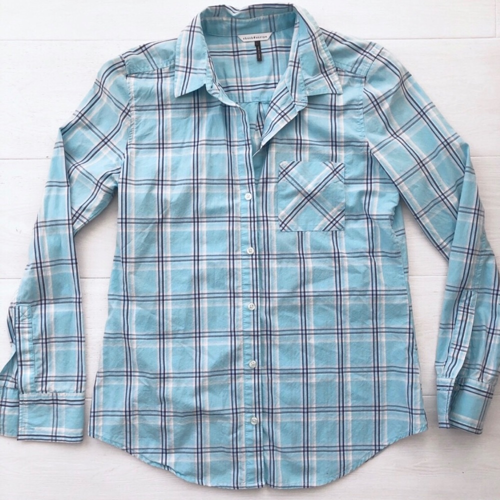 Check & Stripe Plaid Casual Top